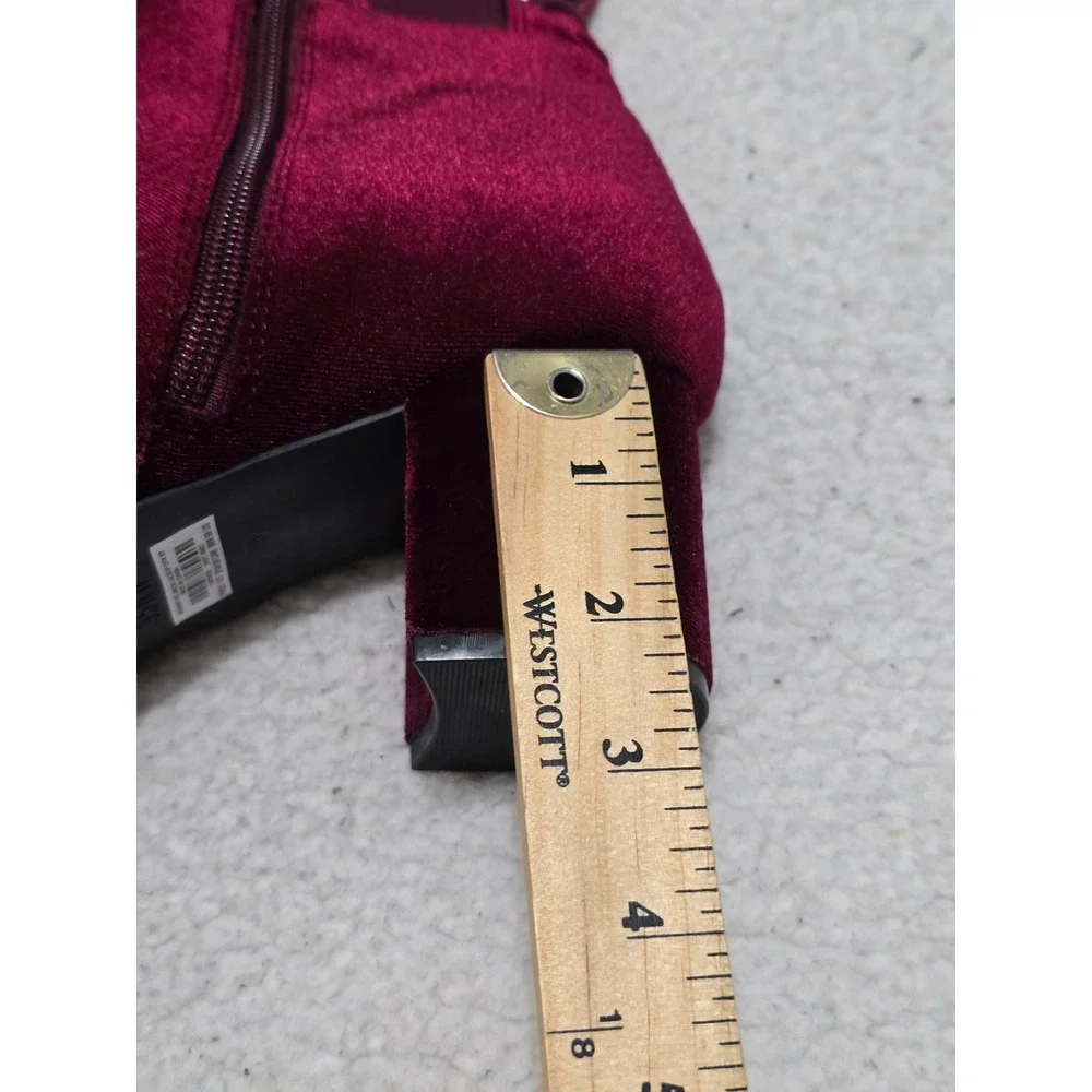 Torrid Burgundy Velvet Lace Up Back Over The Knee Boots Wide Width 9.5W 15870520